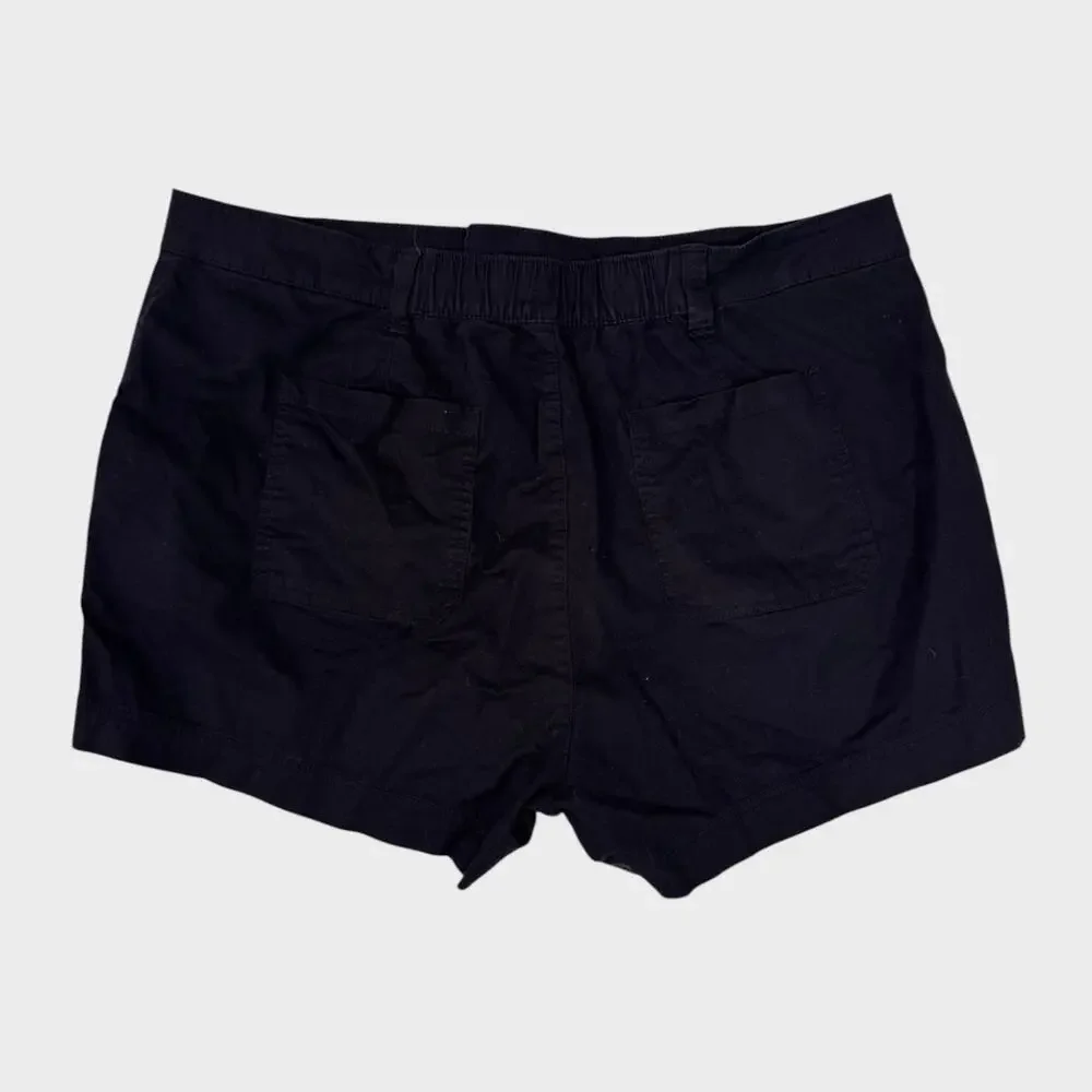 Old Navy OG High Rise Chino 2X Black Womens Shorts Cotton Spandex